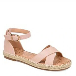 Journee Collection Lyddia Espadrille Sandal, Blush/Light Pink, Size 10M